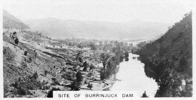 Sito della diga di Burrinjuck, Nuovo Galles del Sud, Australia, 1928 da Unbekannt
