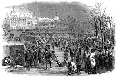 Pattinaggio a Regents Park, 1850 da Unbekannt