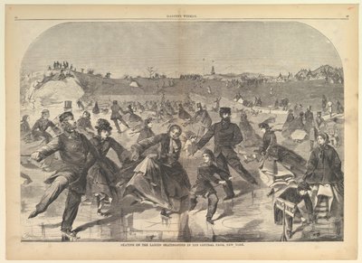 Pattinaggio sul laghetto delle signore a Central Park, New York Harper
