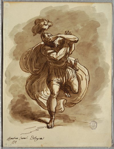 Soldato Cieco, Dettaglio dalla Conversione di San Paolo, Studio dopo Agostino Carracci da Unbekannt