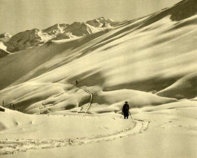 Sci a Upper Schlossalm, vicino a Bad Hofgastein, Austria, c1935 da Unbekannt
