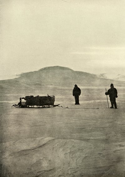 Slittino sulla barriera prima del ritorno del sole, c1908, 1909 da Unbekannt