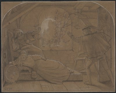 La bella addormentata Dornröschen, 1864 da Unbekannt