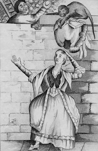 Prestigio di una scimmia - o la testa della signora scaricata, c1812 da Unbekannt