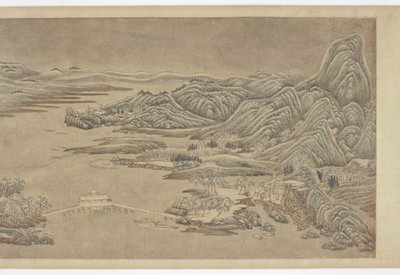 Neve che si scioglie su montagne e fiumi, dopo Wang Wei, XVI-XVII secolo da Unbekannt