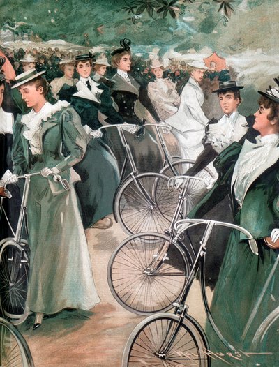 Signore della Società in Bicicletta a Hyde Park, Londra da Unbekannt