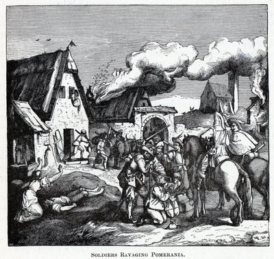 Soldati che devastano la Pomerania da Unbekannt