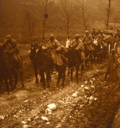 Soldati in movimento, c1914-c1918 da Unbekannt