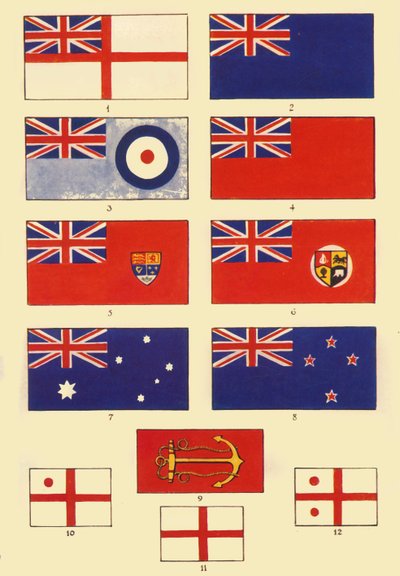 Alcuni stendardi della Gran Bretagna e del Commonwealth, c. 1948 da Unbekannt