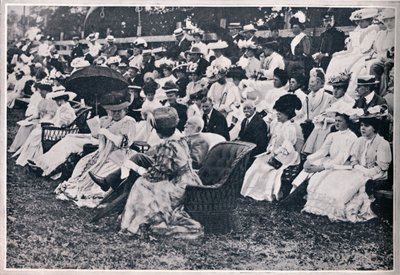 Alcuni degli spettatori agli sport delle Guardie a Chelsea, 1906 da Unbekannt