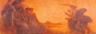 Alcune donne ascoltano la musica proveniente dalle corde di un