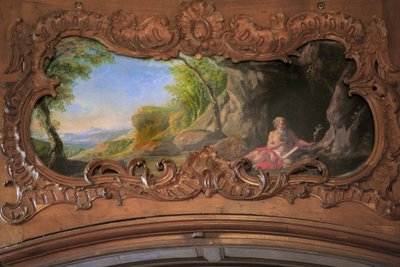 Somme, Abbazia Cistercense di Valloires del XII secolo, ricostruita nel XVII secolo, dipinto attribuito a François Boucher nella sacrestia dell