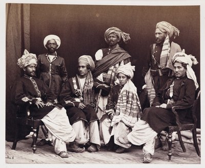 Figli di Nowroz Khan con attendenti, c 1878 da Unbekannt