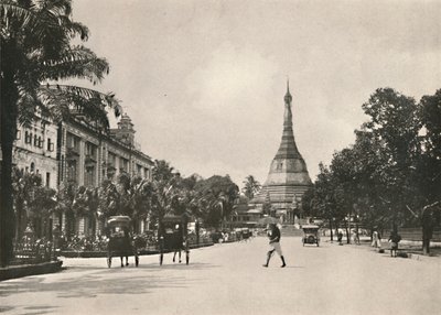Strada della Pagoda di Soolay, Rangoon, 1900 da Unbekannt