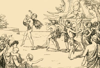 Sofocle che guida il coro dei giovani da Unbekannt