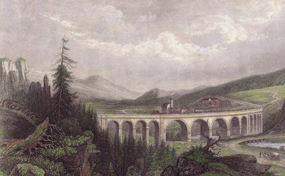 Ferrovia del Sud. Viadotto Payerbach, Semmering da Unbekannt