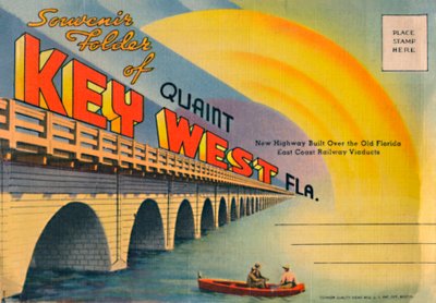 Cartolina ricordo di Key West Fla. - Nuova autostrada, c1940s da Unbekannt