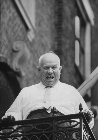 Il leader sovietico Nikita Khrushchev a New York, USA, settembre 1960 da Unbekannt