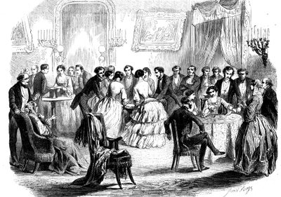 Riunione spiritista in un salotto parigino, 1853 da Unbekannt