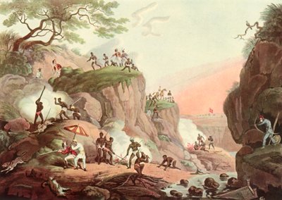 Sport in India - Fumare i lupi dalle loro tane, c1808, 1901 da Unbekannt