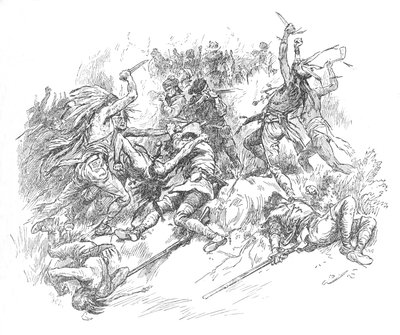 Balzò fuori dalla palude e volò alla gola dei rinomati fucilieri, 1902 da Unbekannt