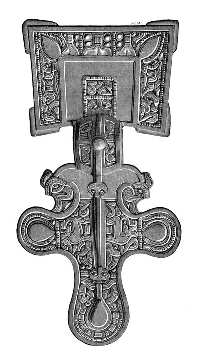 Fibula a testa quadrata, da Ragley Park, Warwickshire, 1893 da Unbekannt