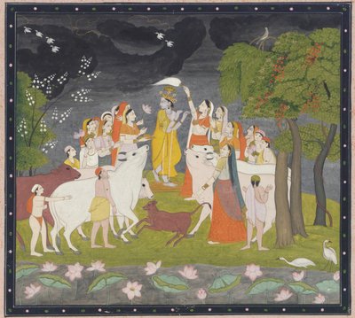 Sri Krsna con il flauto, ca. 1790-1800 da Unbekannt