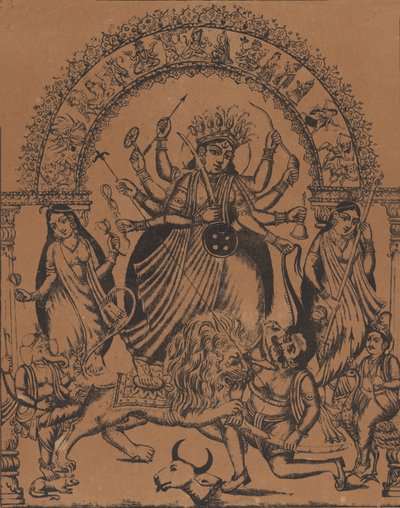 Sri Sri Durga, ca. 1875-80 da Unbekannt
