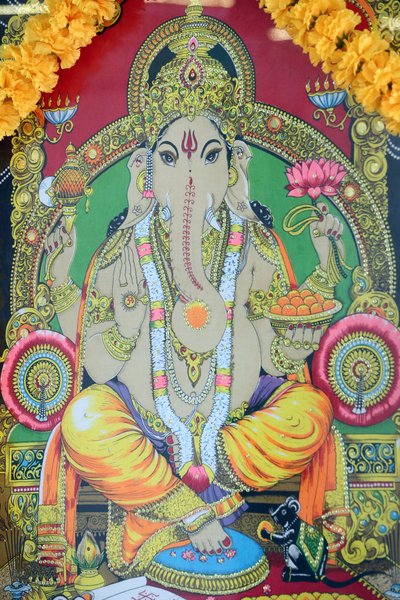 Tempio di Sri Thenday Yutthapani. Ganesh. Dipinto. Ho Chi Minh City. Vietnam da Unbekannt