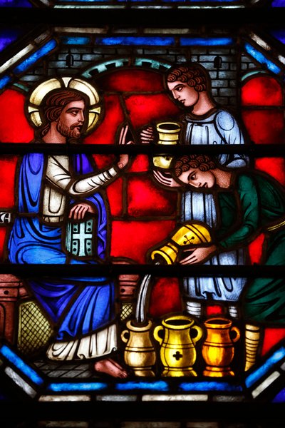 Vetrata: Nozze di Cana da Unbekannt