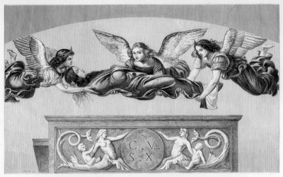 Santa Caterina portata alla sua tomba dagli angeli da Unbekannt