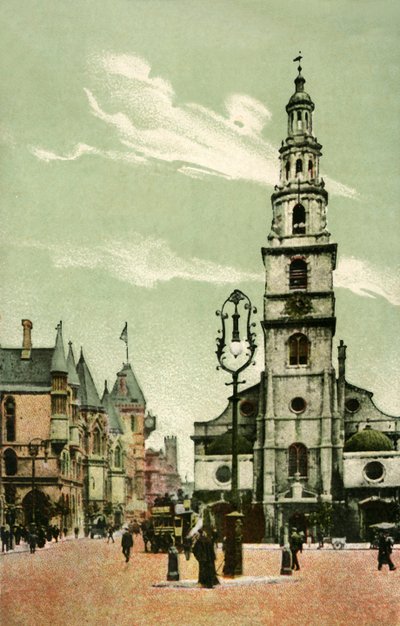 San Clemente Danes, Strand, Londra, c1910 da Unbekannt