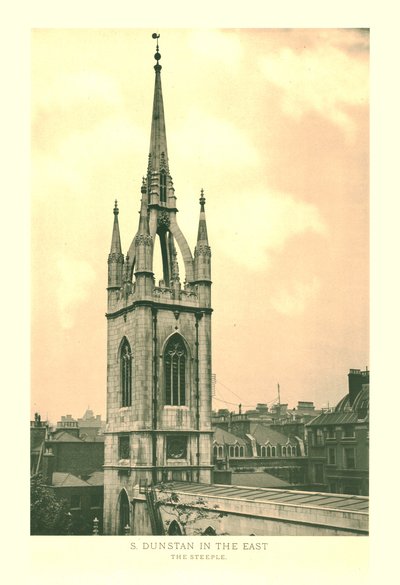 San Dunstan in the East, Il Campanile, metà-fine XIX secolo da Unbekannt