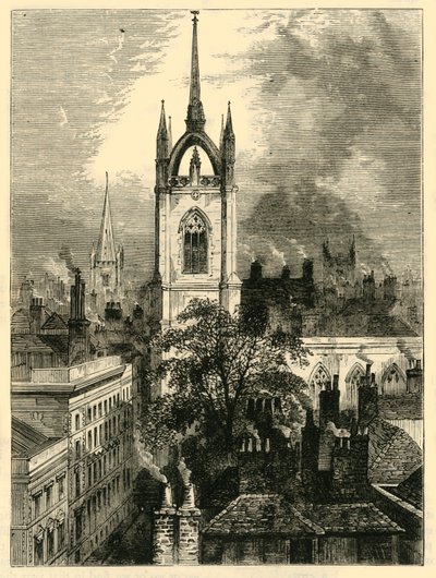St. Dunstans-in-the-East, c1872 da Unbekannt