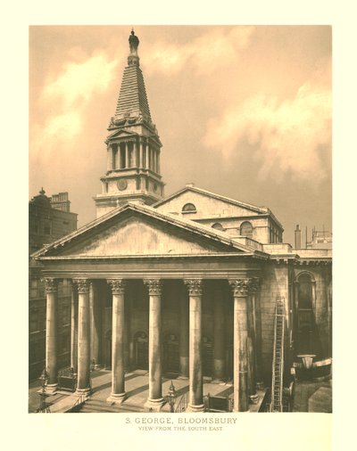San Giorgio, Bloomsbury, vista da sud-est da Unbekannt