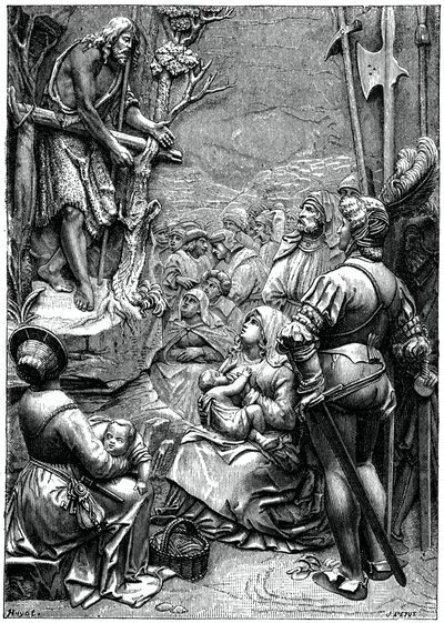 San Giovanni Battista predica nel deserto, 16° secolo, 1870 da Unbekannt