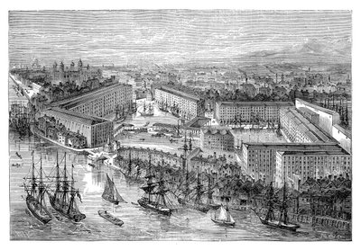 Docks di St Katherine, Londra, fine XIX secolo da Unbekannt