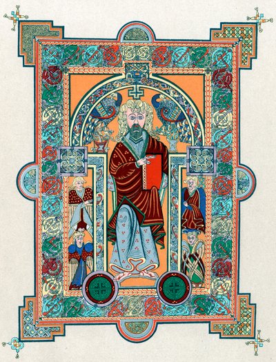 San Matteo dal Libro di Kells, c800 da Unbekannt
