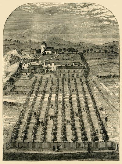 Pozzi e chiesa di San Pancrazio nel 1700 da Unbekannt