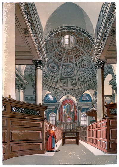 San Stefano, Walbrook, c1850 da Unbekannt