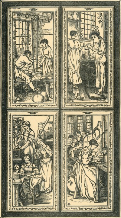 Processi di Staffordshire, design per vetrata, c1870, 1881 da Unbekannt