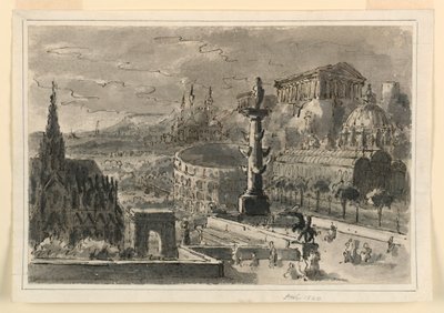Scenografia, agglomerato di vari edifici da Unbekannt