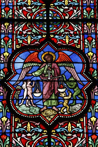 Vetrata nella cattedrale di Notre Dame de Bayeux, Bayeux, Francia da Unbekannt