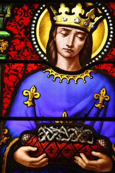 Vetrata nella chiesa di San Paolo, Lione: San Luigi che porta la corona di spine, Lione, Francia da Unbekannt