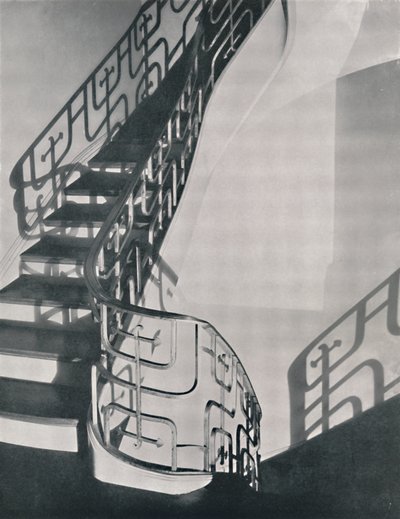 Ringhiera della scala in metallo monel progettata per una residenza di New York, 1933 da Unbekannt