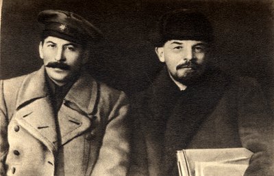 Stalin e Lenin, leader rivoluzionari bolscevichi russi, Mosca, Russia da Unbekannt