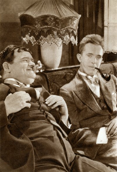 Stan Laurel e Oliver Hardy, duo comico americano, 1933 da Unbekannt