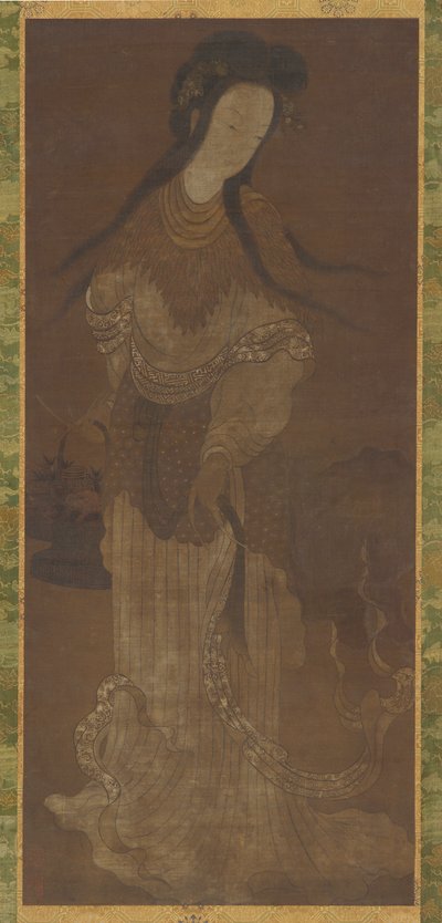 Figura in piedi di una Immortale Femminile, dinastia Ming, XVI-XVII secolo da Unbekannt