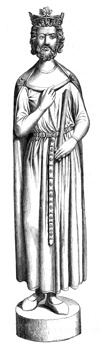Statua di Childeberto, XIII secolo 1849 da Unbekannt