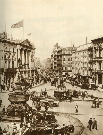 Statua di Eros a Piccadilly Circus, Londra, c1910, 1935 da Unbekannt